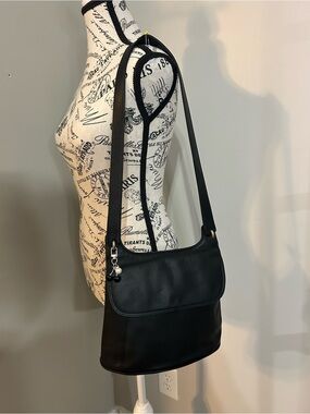Vintage Rolfs Leather Black Shoulder Bag